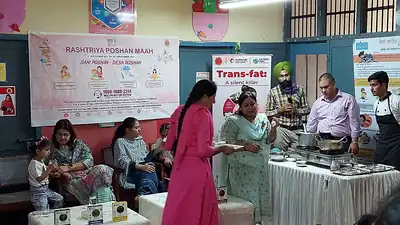 Trans-fat awareness cooking demonstration during Rashtriya Poshan Maah