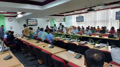 Stakeholders meeting in conference room, nutrition programme