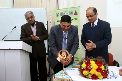 Lamp lighting at the inauguration of the National Workshop on Health Systems Strengthening, PGIMER, 2017