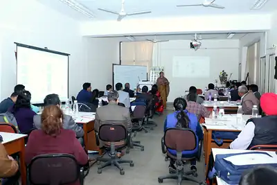 Participants in a group-work session during the NWHSS 2017 workshop at PGIMER Chandigarh