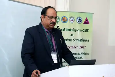 Speaker presenting at the National Workshop on Health Systems Strengthening, PGIMER Chandigarh, 2017