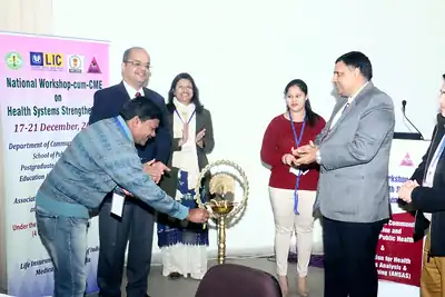 Lamp lighting at the inauguration of the 4th NWHSS, PGIMER Dec 2018
