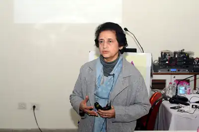Woman speaker at the workshop, 4th NWHSS, PGIMER Dec 2018