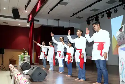 Students performing a stage act at PHASECON 2023
